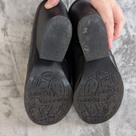 Korks by Kork-Ease Black Leather Western Block Heel Booties - Picture 9 of 15